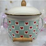 Feyza Design 20 cm Emaye Bakraç, 5 Litre, 2 Renk Seçeneği, Dayanıklı ve Şık Tasarım - Seçenek 1