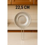 Feyza Design 22,5 cm Paslanmaz Çelik Kulplu Süzgeç, Dayanıklı Mutfak Eleği - Cappuccino - Seçenek 1