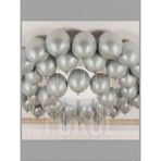 Feyza Design 25 Adet Gümüş Balon ve Parti Malzemeleri Seti - Seçenek 1
