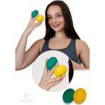 Feyza Design 2'li Silikon Stres Topu El Egzersizi ve Fizik Tedavi Sarı Yeşil FC-0501 - Altın