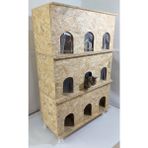 Feyza Design 3 Katlı Isı Yalıtımlı Rüzgar Siperli Kedi Evi 70X32X32 - Seçenek 1