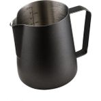 Feyza Design 304 Çelik 600 ml Siyah Teflon Kaplama Kahve Süt Köpürtme Potu - Seçenek 1 - Ahşap