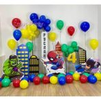 Feyza Design 30'lu Çok Renkli Balon Seti - Şişirilebilir Parti Malzemeleri - 52X38 AMERİKAN SERVİSİ 35X35 PEÇETELER - 001-Renkli