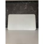 Feyza Design 30X52CM Buzlu Cam Düz Beyaz Kesme Tahtası, Sunumluk, Şık ve Fonksiyonel - Ahşap - Beyaz - Seçenek 1