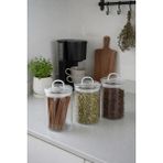 Feyza Design 3'lü Borosilikat Cam Kavanoz Seti, Vakumlu, 500 Ml, Dayanıklı ve Şık - Ahşap