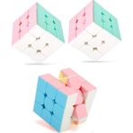Feyza Design 3'lü Pastel Renkler Hız Küpü - Eğitici Zeka Oyunu - Seçenek 1