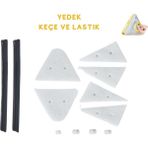Feyza Design 4-32 mm Mıknatıslı Cam Silme Aparatı Yedek Keçe ve Lastik Seti - Seçenek 1
