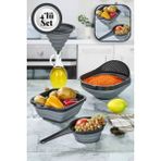 Feyza Design 4'lü Katlanır Süzgeç Seti, Mutfak Çeyiz Hazırlığı Için Perfect - Altın - Seçenek 1