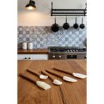 Feyza Design 5 Parça Silikon Set – Çok Amaçlı ve Dayanıklı Mutfak Gereçleri - Ahşap - Ceviz - Seçenek 1