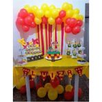 Feyza Design 50 Adet Çok Renkli Sarı Kırmızı Balon Seti - Eğlence ve Parti Malzemeleri - 52X38 AMERİKAN SERVİSİ 35X35 PEÇETELER - 001-Renkli