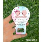 Feyza Design 50 Adet Mıknatıslı Açacak Magnet, Hediyeli, Şık ve Pratik Tasarım - Ahşap - Beyaz