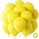 Feyza Design 50 Renkli Sarı Metalik Balon - Partiler ve Eğlence Için - 0,5 x 9 cm - Acem Lalesi Sarısı