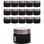 Feyza Design 50ML Modern Gümüş Kapaklı Cam Krem Kavanozu, 15'li Paket - Altın