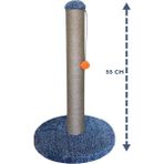 Feyza Design 55 cm Kedi Tırmalama Tahtası ve Ponponlu Keten Jut Ip Tasarımı - Seçenek 1