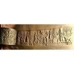 Feyza Design 6 cm Antik Sümer Desenli Seramik ve Polimer Kil Oklavası - Antrasit