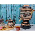 Feyza Design 6 Litre Elektrikli Bakır Semaver, Pratik ve Şık Kullanım - Altın - Seçenek 1