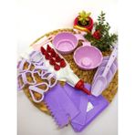 Feyza Design 6'lı Pasta ve Kurabiye Şekillendirici Seti, Hamur ve Süsleme Aracı - Altın