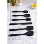 Feyza Design 6'lı Yanmaz ve Yapışmaz Silikon Mutfak Seti: Kaşık, Bıçak, Spatula - Ahşap - Seçenek 1