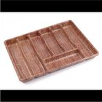 Feyza Design 7 Bölmeli Ahşap Renkli Çekmece Içi Kaşıklık 50X37CM - Antrasit - Seçenek 1