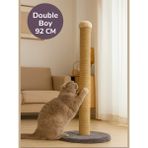 Feyza Design 92 cm Yetişkin Kedi Tırmalama Tahtası Double Boy Welsoft Kumaş - Seçenek 1