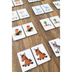 Feyza Design Ahşap Çiftlik Hayvanları Eşleştirme Zeka Kartları - 1+ Yaş - Seçenek 1 - Altın - Gümüş - Bakır