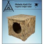 Feyza Design Ahşap Kedi Evi Dış Mekan Için 45X35X34 Cm, Şık ve Dayanıklı Tasarım - Seçenek 1