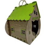 Feyza Design Ahşap Kedi Evi ve Yatağı, Doğal Konfor ve Şıklık Sunar - Seçenek 1