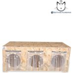 Feyza Design Ahşap Kedi Kulübesi 90X35X40, Konforlu ve Şık Kedi Evi - Seçenek 1