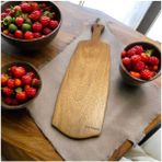 Feyza Design Ahşap Kesim Panosu, Kahvaltı Sunumu, Masif, Yekpare, 48 cm - Ahşap - Ceviz - Seçenek 1