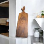 Feyza Design Ahşap Kesim Panosu, Masif, Yekpare, 48 Cm, Kahvaltı Sunumu Için Ideal - Ahşap - Ceviz - Seçenek 1