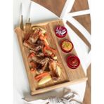 Feyza Design Ahşap Kesme Tahtası ve Sunum Tabağı Seti, Şık ve Kullanışlı - Ahşap - Ceviz - Seçenek 1