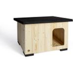 Feyza Design Ahşap Köpek Kulübesi, Krem, 43X55X44 Cm, Konforlu ve Şık Tasarım - Seçenek 1