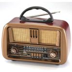 Feyza Design Ahşap Nostaljik Bluetooth Radyo USB Sd Mp3 Çalar Şık Tasarım - Ahşap - Ceviz