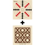 Feyza Design Ahşap Tic-Tac-Toe ve Akıl Oyunları Seti - 4+ Yaş Için Eğitici Oyuncak - Seçenek 1