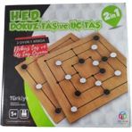 Feyza Design Ahşap Zeka ve Strateji Oyunu 9 Taş ve 3 Taş Seti - Seçenek 1