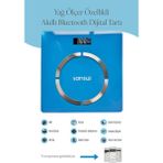 Feyza Design Akıllı Bluetooth Dijital Baskül, Yağ, Kas, Su ve Kemik Ağırlığı Ölçüm