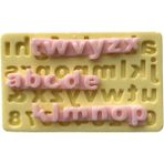Feyza Design Alfabe Şeklinde Silikon Pasta ve Şeker Hamuru Kalıbı, 1X1X0,5 cm - Ahşap - Beyaz