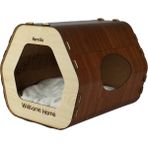 Feyza Design Altıgen Mdf Kedi Evi 36CM, Şık ve Dayanıklı Kedi Evi Tasarımı - Seçenek 1