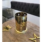 Feyza Design Altın Metal Elma Detaylı Sunum Kaşıklığı, Mutfak Şıklığı Için 16 cm - Seçenek 1