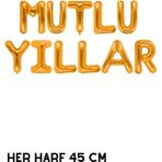 Feyza Design Altın Renkli Balon Seti - Doğum Günü ve Kutlama Süsleri - 0,5 x 9 cm - Acem Lalesi Sarısı