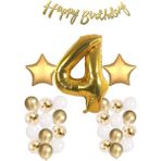 Feyza Design Altın Renkli Folyo Balon Seti - Yıldız ve Rakam Figürleri - 0,5 x 9 cm - Acem Lalesi Sarısı