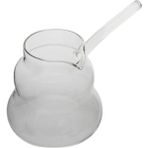 Feyza Design Ateşe Dayanıklı Borasilikat Cam Cezve 400 Ml, Sağlam ve Şık Tasarım - Seçenek 1 - Ahşap - Beyaz
