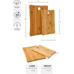 Feyza Design Bambu Kesme Tahtası 30/35 Cm, 2'li Set, Dayanıklı ve Şık Tasarım - Ahşap - Beyaz - Seçenek 1
