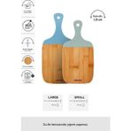 Feyza Design Bambu Sunum Tahtası 2'li Mavi 30/35 Cm, Şık ve Kullanışlı Ürün - Ahşap - Ceviz - Seçenek 1
