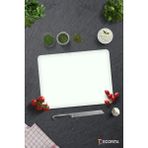 Feyza Design Beyaz Cam Kesme Tablası, 30X40 Cm, Şık ve Dayanıklı Mutfak Gereci - Ahşap - Beyaz - Seçenek 1