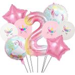 Feyza Design Beyaz Unicorn Balon Seti - Parti ve Eğlence Malzemeleri - 52X38 AMERİKAN SERVİSİ 35X35 PEÇETELER - Ahşap - Bej - Siyah