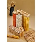 Feyza Design Borosilikat Kare Cam Kavanoz Seti, Bambu Vakumlu Kapaklı, 3'lü Paket - Ahşap - Ceviz