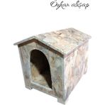 Feyza Design Büyük Boy Ahşap Kedi ve Köpek Kulübesi, Dayanıklı ve Şık Tasarım - Seçenek 1