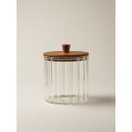 Feyza Design Büyük Boy Cam Kavanoz, 1670 Ml, Sağlıklı ve Şık Saklama Çözümü - Ahşap