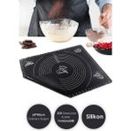 Feyza Design Büyük Boy Silikon Hamur Açma ve Yoğurma Matı 60X45 Cm, Pratik ve Kullanışlı - Cappuccino